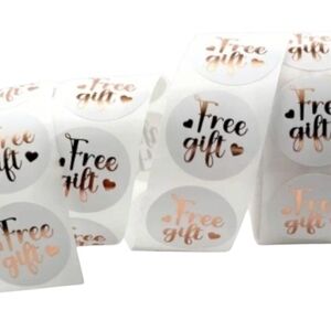 Pack of 500 Free Gift Stickers Rose Gold